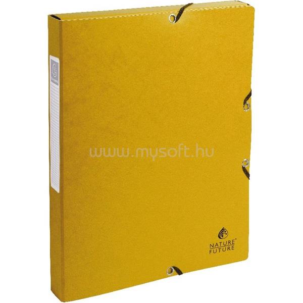 EXACOMPTA A4 2,5cm sárga prespán karton gumisbox