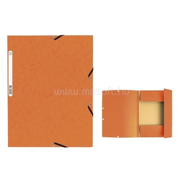 EXACOMPTA A4 karton narancssárga gumis mappa