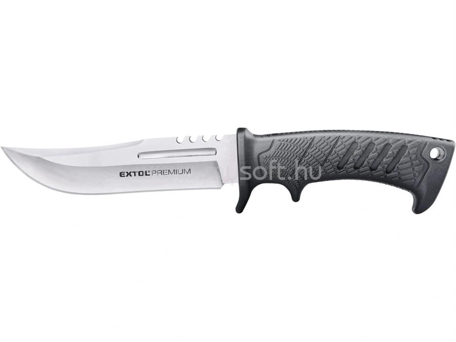 EXTOL PREMIUM VADÁSZ- ÉS TÚRAKÉS, 3CR13, NYLON TOK, TELJES/PENGE HOSSZ: 275MM/150MM