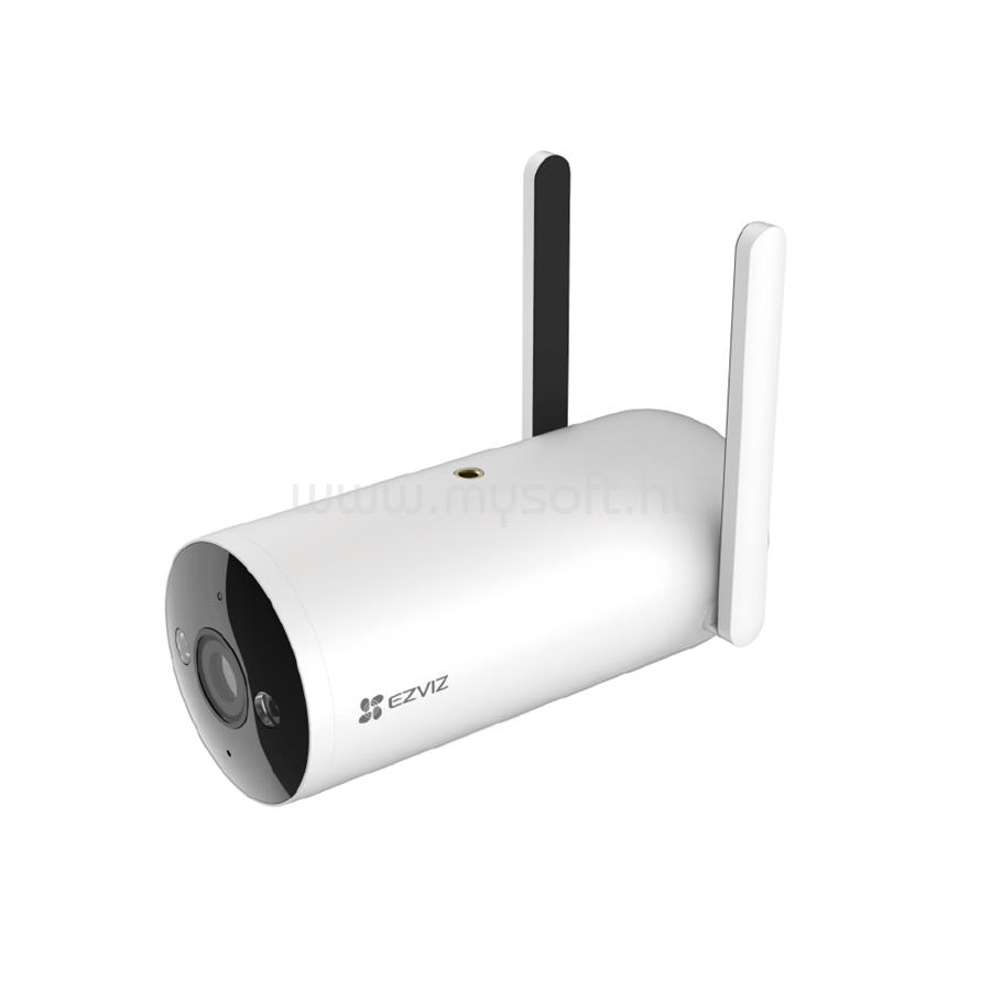 EZVIZ H5 4G 2K kültéri kamera, 3MP, alakérzékelés, kétirányú beszéd, színes éjszakai látás, sziréna, IP67, H.265, 512GB