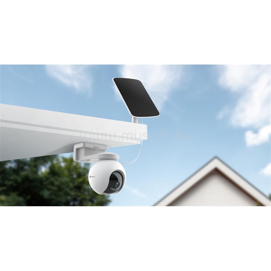 EZVIZ HB8 kültéri kamera + SOLAR panel szett, színes, okos, 360 °-os lefedettség, 4 MP, free Wifi, újratölthető akku