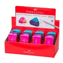 FABER - CASTELL Hegyező dupla tartályos SLEEVE Faber-Castell trendi rózsaszín/narancs,türkiz/világoszöld,kék/világoskék színben FC182704 small