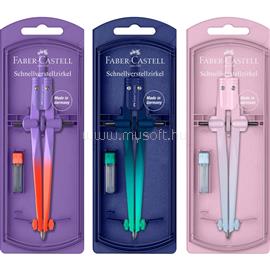 FABER - CASTELL Műszaki körző készlet gyorsállítóval STREAM Flow Edition+kiegészítőkkel színátmenet vegy.szín Faber-Castell FC174556 small