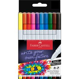 FABER - CASTELL Rostirón, filctoll készlet, vastag GRIP Boldpen Faber-Castell 10 klf. szín FC155317 small
