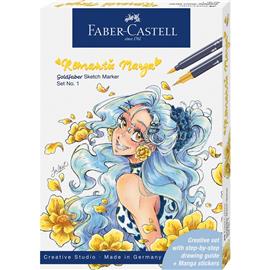 FABER - CASTELL Rostirón, filctoll készlet alkoholos kétvégű GOLDFABER SKETCH Romantikus Manga 1 Faber-Castell 8klf. szín FC164701 small