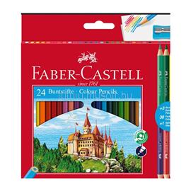 FABER - CASTELL Színes ceruza készlet bicolor hatszögletű + hegyezővel Faber-Castell  24+3klf. szín FC110324 small