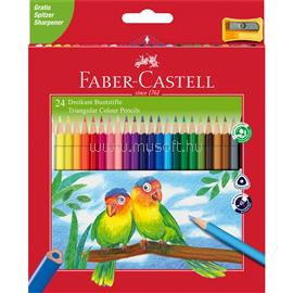 FABER - CASTELL Színes ceruza készlet háromszögletű + hegyező Junior papagáj Faber-Castell 24klf. szín FC120524 small
