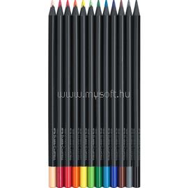 FABER - CASTELL Színes ceruza készlet háromszögletű BLACK EDITION Faber-Castell fekete test 12klf. szín FC116412 small