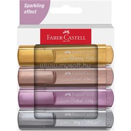 FABER - CASTELL Szövegkiemelő készlet 1-5mm vágott papír dob Faber-Castell 46 metál arany,gyöngyház rózsaszín,rubin,ezüst 4klf. szín FC254674 small