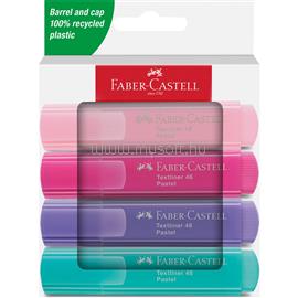 FABER - CASTELL Szövegkiemelő készlet 1-5mm vágott papír dob Faber-Castell 46 pasztell pirosító,lilás rózsaszín,lila,türkiz 4klf. szín FC254654 small