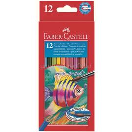 FABER-CASTELL akvarell 12db-os vegyes színű színes ceruza + ecset FABER-CASTELL_P3033-1897 small