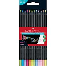 FABER-CASTELL Black Edition 12 db-os klt fekete test pasztell+neon színes ceruza készlet FABER-CASTELL_P3033-3339 small