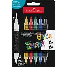 FABER-CASTELL Black Edition Shake&Paint Klasszikus 6 db kétvégű akrilfilctoll készlet FABER-CASTELL_FC285507 small