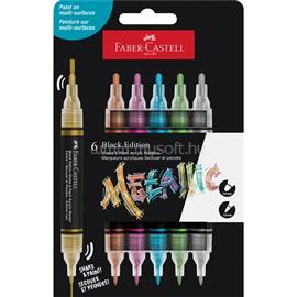 FABER-CASTELL Black Edition Shake&Paint Metál 6 db kétvégű akrilfilctoll készlet FABER-CASTELL_FC285517 small