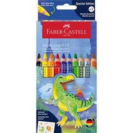 FABER-CASTELL Grip Jumbo Dinoszaurusz  8+2 db háromszögletű színes ceruza készlet FABER-CASTELL_FC110922 small