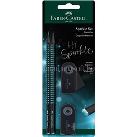 FABER-CASTELL Sparkle Midnight 4 db-os fekete/óceánkék B háromszögletű grafitceruza szett FABER-CASTELL_FC118295 small