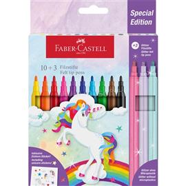FABER-CASTELL Unikornis 10+3 db filctoll készlet, glitteres matricával FABER-CASTELL_FC554213 small