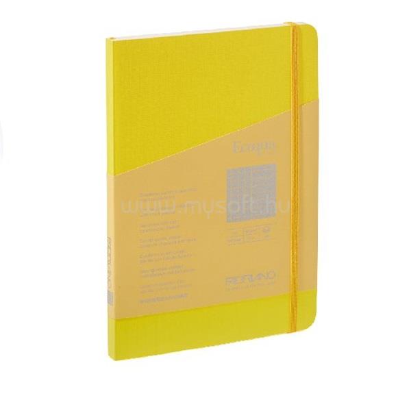 FABRIANO Ecoqua Plus A5 80 lapos sárga kockás notesz
