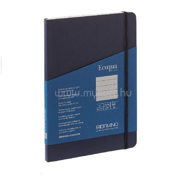 FABRIANO Ecoqua Plus A5 80 lapos sötétkék vonalas notesz