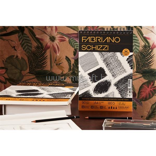 FABRIANO Sketch 90 g A4 80 lap spirál rajz- és vázlattömb