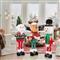 FAMILY CHRISTMAS KARÁCSONYI TEXTIL MIKULÁS FIGURA TELESZKÓPOS LÁBBAL 58759A small