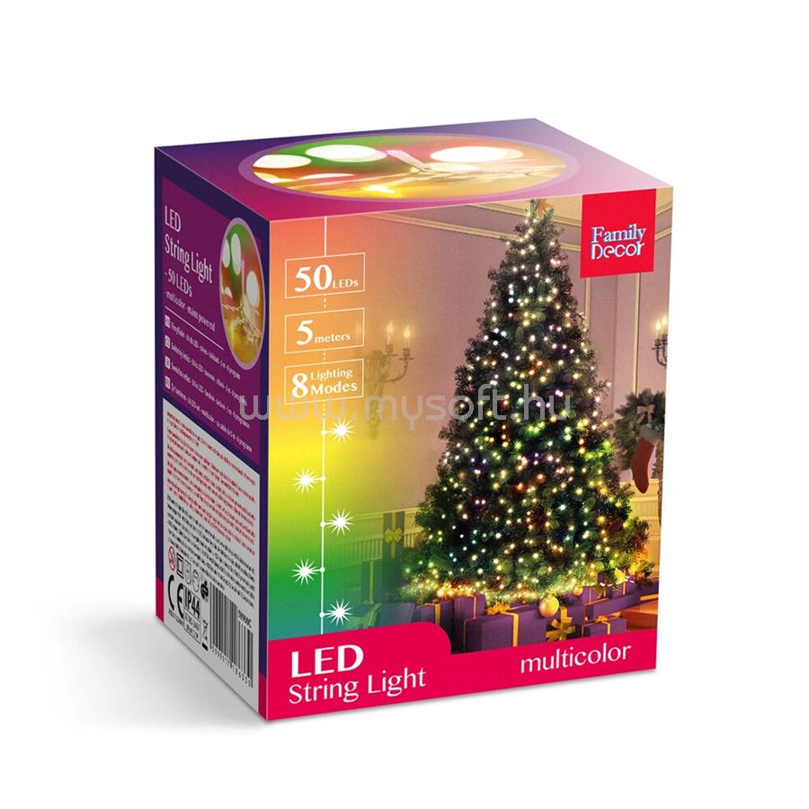 FAMILY DECOR LED FÉNYFÜZÉR 5,2 M SZÍNES