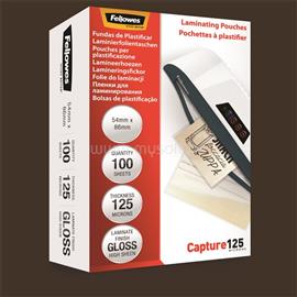 FELLOWES 54x86 mm 125 mikron 100 db/csomag fényes meleglamináló fólia FELLOWES_5306302 small