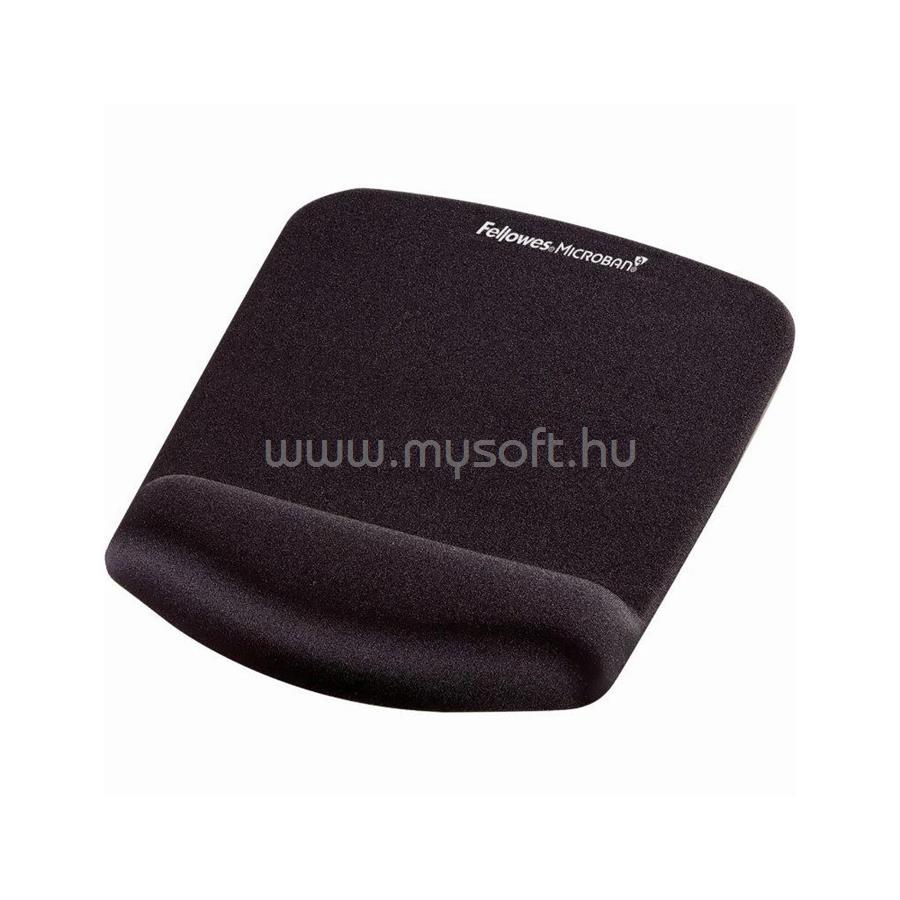 FELLOWES Egérpad csuklótámasszal, habtöltésű, FellowesR PlushTouch, fekete