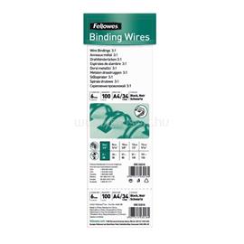 FELLOWES Fém spirál 3:1, 6mm, 21-35lap, FellowesR 100 db/doboz, fekete FELLOWES_53218 small