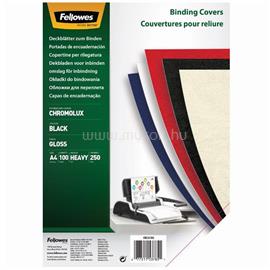 FELLOWES Hátlap, A4, 250 g, fényes, FellowesR ChromoLux, 100 db/csomag, fekete FELLOWES_5378504 small