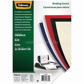 FELLOWES Hátlap, A4, 250 g, fényes, FellowesR ChromoLux, 100 db/csomag, kék FELLOWES_5378203 small