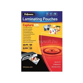 FELLOWES Lamináló fólia, 60x90mm, 125 mikron, fényes, 100 db/doboz, FellowesR FELLOWES_5397402 small