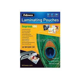 FELLOWES Lamináló fólia, A5, 100 mikron, fényes, 100 db/doboz, FELLOWES_5351002 small