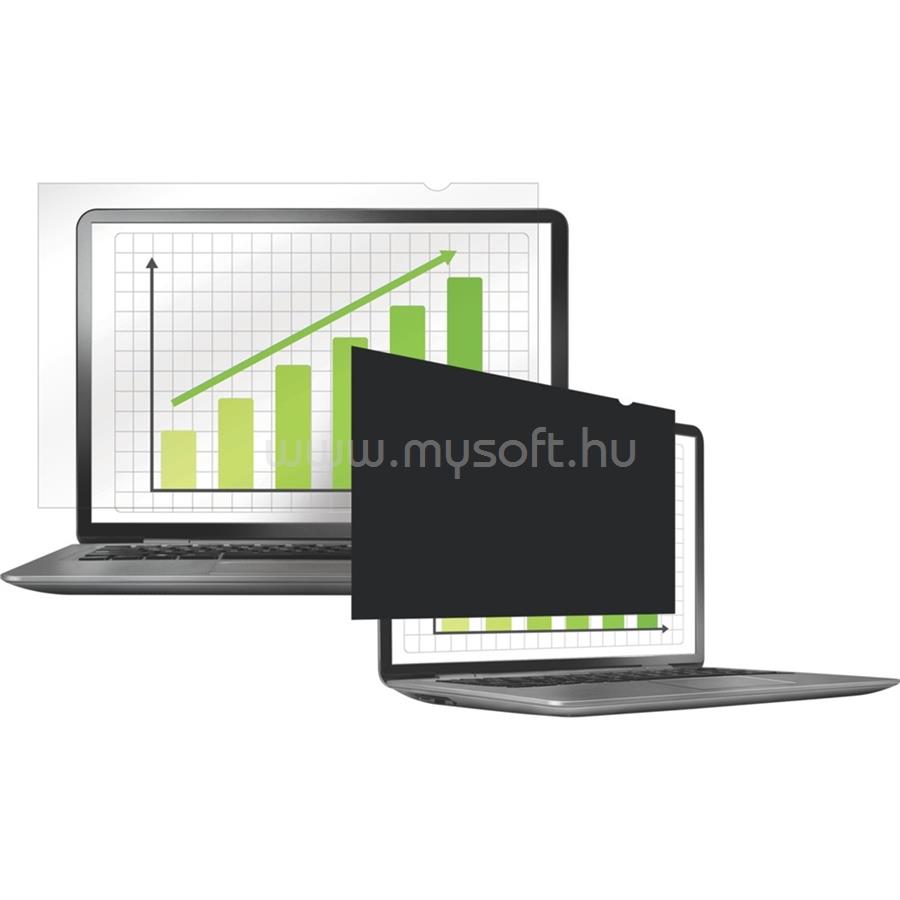 FELLOWES Monitorszűrő, betekintésvédelemmel, 11,06, 16:09, FellowesR PrivaScreenT, fekete