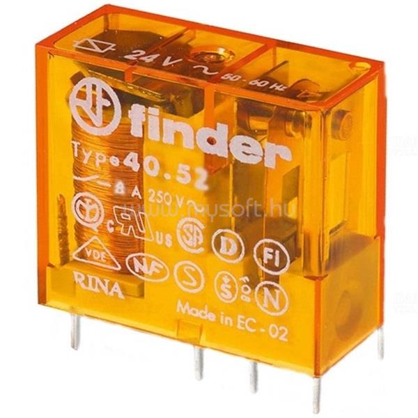 FINDER 40.52.8.230.0000 NYÁK/dugasz 8A 2-v 230VAC monostabil IP20 miniatűr relé