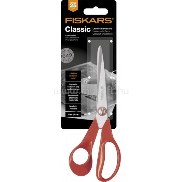 FISKARS Classic 21 cm balkezes piros általános olló