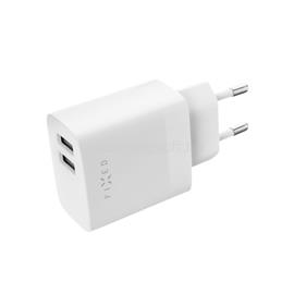 FIXED hálózati töltő, 2*USB-A kimenet, 17W + USB/USB-C kábel, fehér FIXC17N-2UC-WH small