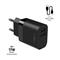 FIXED hálózati töltő, 2*USB-A kimenet, 17W + USB/USB-C kábel, fekete FIXC17N-2UC-BK small