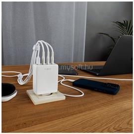 FIXED hálózati töltő 3xUSB-C 1xUSB-A kimenet, GaN technológia,PD 3.0, 100W, fehér FIXCG100-3CU-WH small