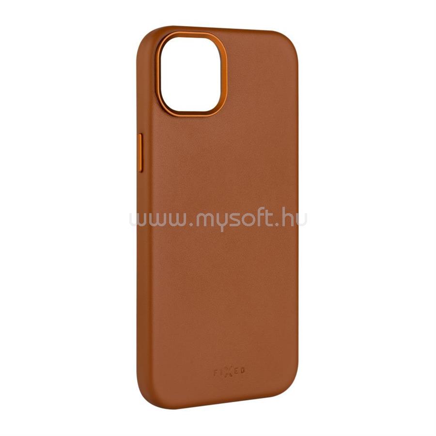 FIXED MagLeather telefontok MagSafe támogatással az Apple iPhone 14 készülékhez, barna