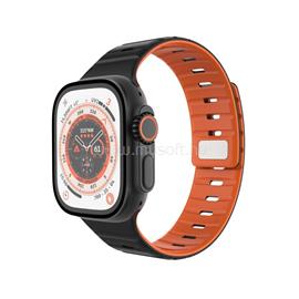 FIXED mágneses szilikon óraszíj Apple Watch 42/44/45/46/49mm-hez, fekete FIXMST2-434-BK small