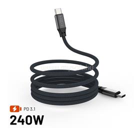 FIXED Magnetic Braided Cable USB-C/USB-C, 1,2m USB2.0 240W Gray FIXDBM-CC12-GR small