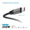 FIXED Magnetic Braided Cable USB-C/USB-C, 1,2m USB2.0 240W Gray FIXDBM-CC12-GR small