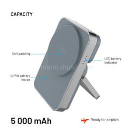 FIXED MagZen 5 5000mAh PowerBank állvánnyal szürke FIXZENMS-5-GR small