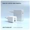 FIXED Mini 2x USB-C, USB-A GaN töltő adapter 65W, fehér FIXCG65M-2C1A-WH small