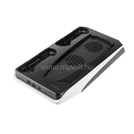 FIXED Multifunkciós állvány PS5-höz, 2 db DualSense töltőfbölcső, fekete és fehér FIXPS5-MCS-BW small