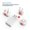 FIXED Slim Traveller 2xUSB-C utazási töltő világadapter GaN 45W (fehér) FIXCG45S-2CD-WH small