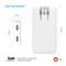 FIXED Slim Traveller 2xUSB-C utazási töltő világadapter GaN 45W (fehér) FIXCG45S-2CD-WH small