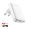FIXED Slim USB-C úti töltő GaN PD 30W-os fehér FIXCG30S-C-WH small