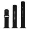 FIXED szilikon sportos óraszíj Apple Watch 38/40/41mm-es okosórákhoz, fekete FIXSST2-436-BK small